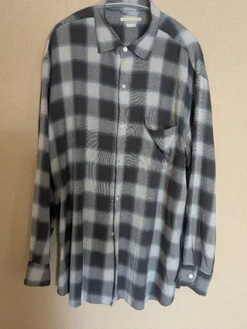 blurhms 23ss Rayon Check Shirt size3