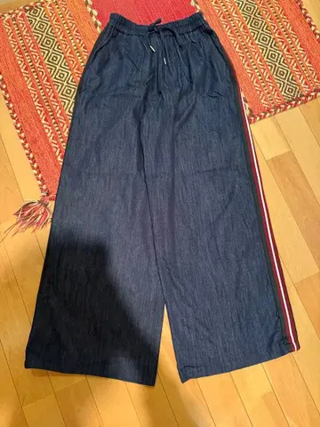 ZARA 스트라이프 사이드 라인 와이드 팬츠