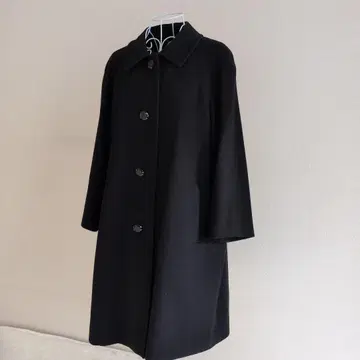 레나운 블랙 캐시미어 코트