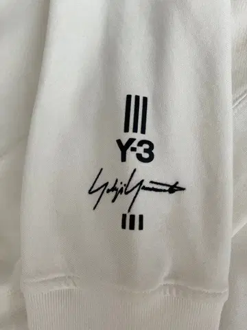 Y-3 화이트 후드 부착 후드티