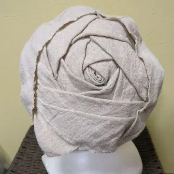 베이지 코튼 베레모