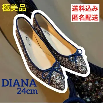 DIANA 다이애나 글리터 결혼식 경사 라메 24 플랫슈즈