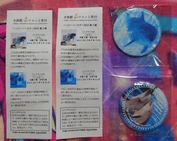 나고야항 수족관 가챠 캔뱃지 밴딩 돌고래 럭키 2