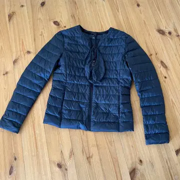 네이비 퀼팅 다운 자켓