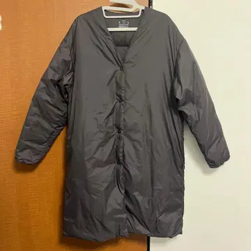 무인 다운 코트 차콜 그레이 XS-S