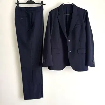 새상품급 유니클로 감동 자켓 팬츠 네이비 M 상하의 세트 비즈니스 정장