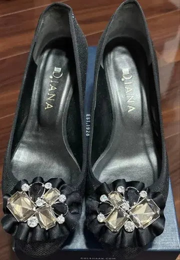 Diana 블랙 비쥬 펌프스