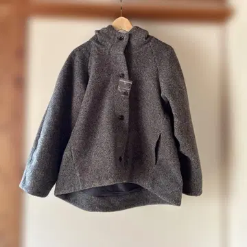 부클 후드 숏코트 &yarn