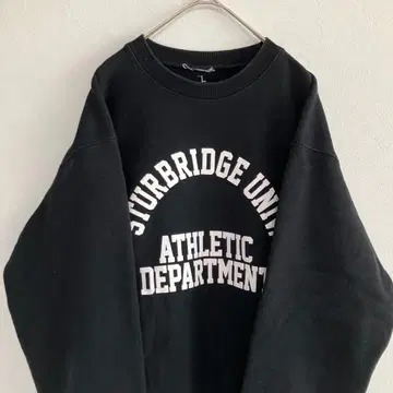 STURBRIDGE 칼리지 로고 블랙 맨투맨 L 사이즈 두꺼운 원단