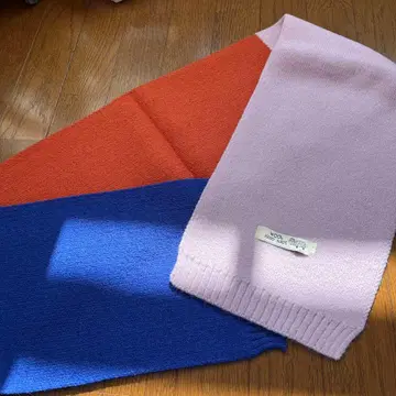 울 블록 컬러 머플러