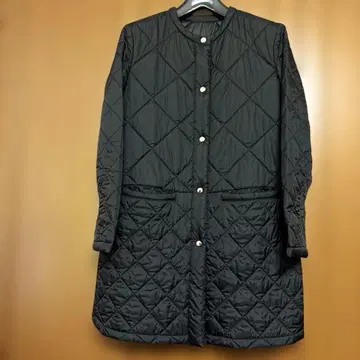 [컨디션 최상] 23구 퀼팅 코트 롱 기장 블랙 사이즈 32