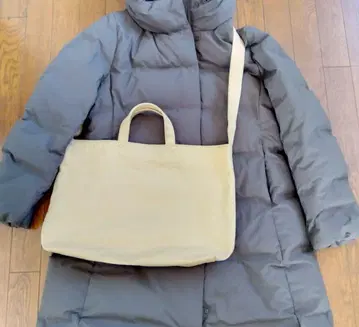 핸드메이드 남녀 공용 캔버스 숄더백 베이지