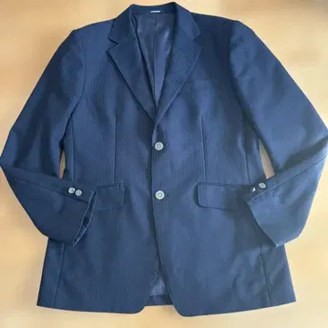 오미야카세이 네이비 스트라이프 테일러드 자켓 L 사이즈