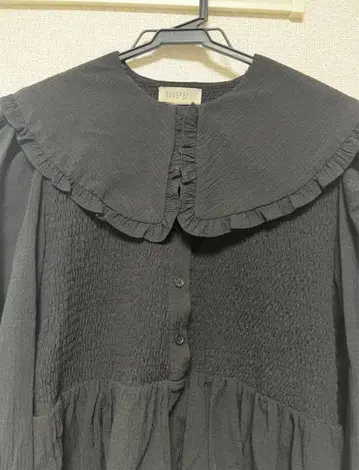 ghospell 블라우스 셔츠 블랙 상의