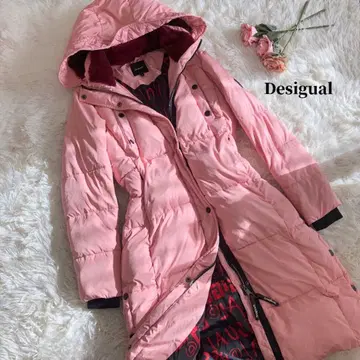 데시구알 충전솜 코트 핑크 자켓