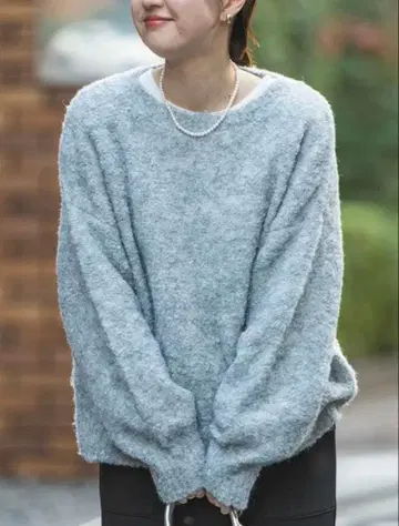 coen (코엔) [가볍고 따뜻한] 부클레 보트넥 니트