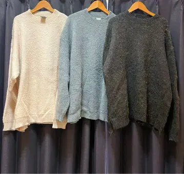 Casper John 캐스퍼 존 모헤어 울 믹스 스웨터 그레이