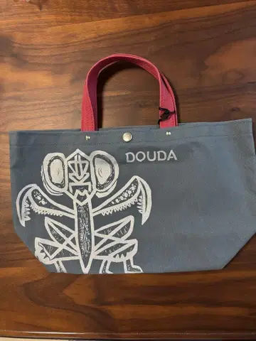 DOUDA 아트 프린트 토트백 그레이/핑크