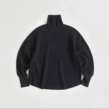 THE SHINZONE 신존 코튼 캐시미어 터틀 와플 블랙