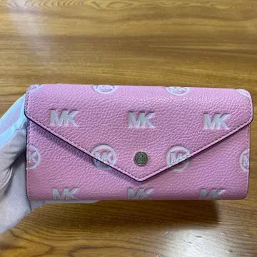 Michael Kors 핑크 장지갑 MK 로고