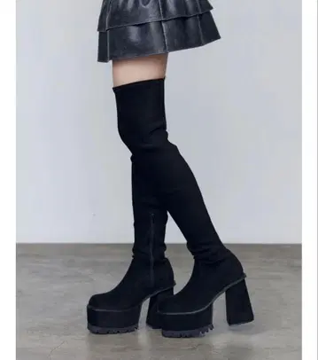 EMODA 스퀘어 핏 롱 부츠