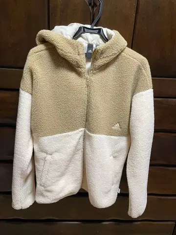 adidas 플리스 자켓 A/S 베이지/화이트
