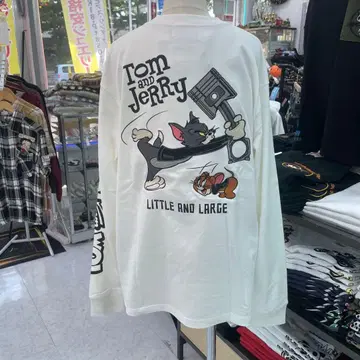 (16) 톰과 제리 긴팔 티셔츠 화이트