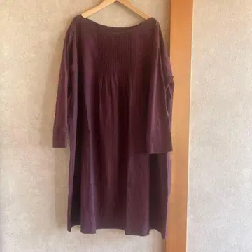 요건 레일 핀턱 코튼 원피스 튜닉