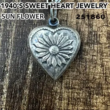 스위트하트 주얼리 해바라기 실버 빈티지 목걸이
