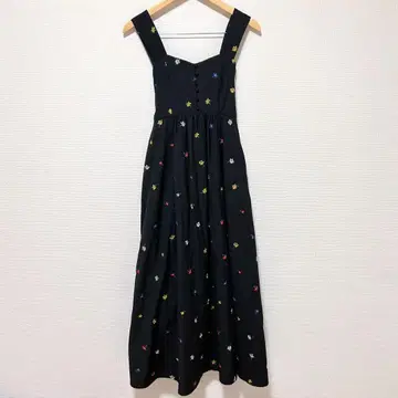 REDYAZEL 레이디 아젤 오리지널 플라워 자수 원피스 꽃무늬 블랙 M