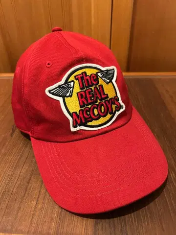 레어 REAL McCOY'S 리얼 맥코이 로고 캡 레드
