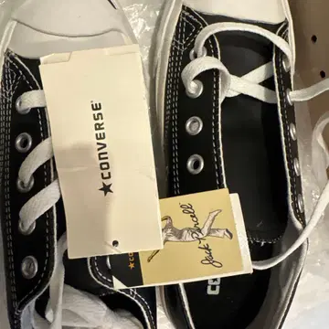 CONVERSE 잭퍼셀 22cm 가죽 블랙