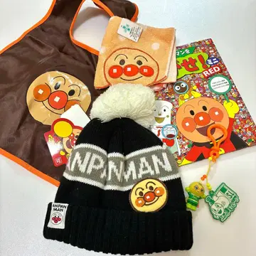 호빵맨 망토 니트 모자 타월 호빵맨을 찾아라! 굿즈 세트