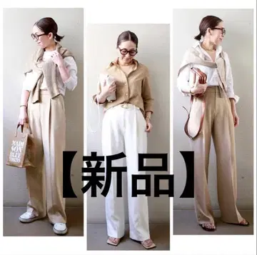 [ 새상품 ] BETOUPE 23-03 2WAY 트윌 턱 팬츠 베이지