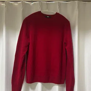 UNIQLO 캐시미어 크루넥 스웨터 빨간색