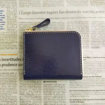 L자 지퍼 지갑 루가토 숄더 네이비