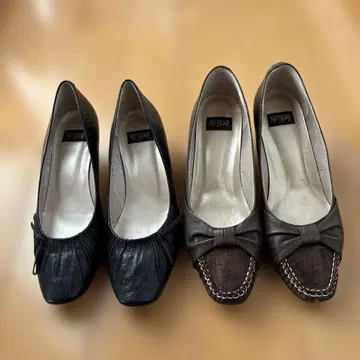 초특가 득템 히미코 24cm 펌프스 블랙과 브라운 2켤레 세트