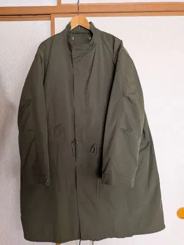 THE SHOP TK 올리브 그린 이너 포함 오버사이즈 모즈 코트