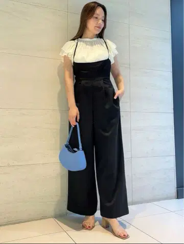 스나이델 SNIDEL 하이웨스트 살로펫 올인원