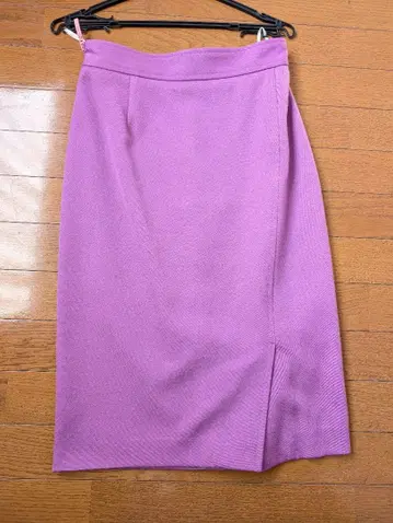 유나이티드 애로우즈 보라색 타이트 스커트 무릎 기장 슬릿 포함