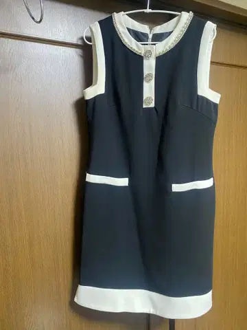 슬리브리스 무릎 기장 원피스 사이즈 36 비쥬 드레스