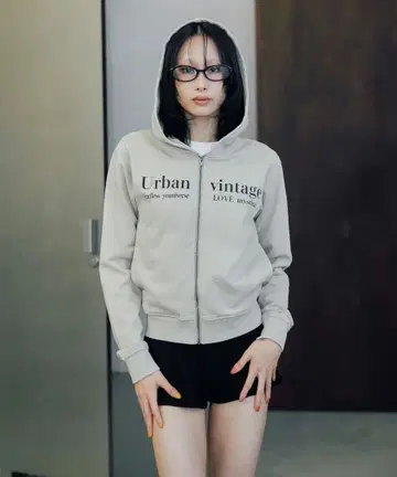 ACLENT 피그먼트 컴팩트 지퍼 후드티