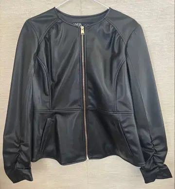 ZARA 페이크 레더 자켓 블랙 L