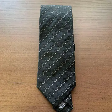 BOSS 파도 무늬 넥타이 블랙