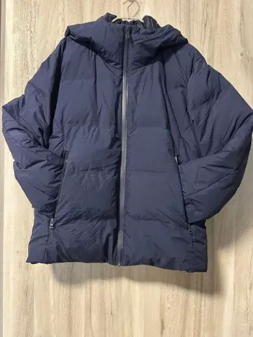 UNIQLO 남성용 다운 후드티 네이비 M