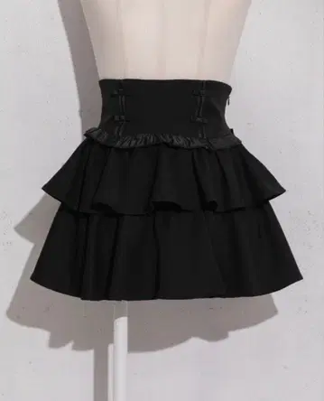 pium 티어드 프릴 도리 미니 스커트