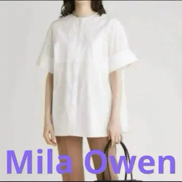 Mila Owen 미라 오웬 커프스 디자인 반팔 드레스 셔츠