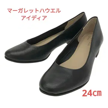 마가렛호웰 아이디어 블랙 플레인 펌프스 힐 약 5cm 24cm