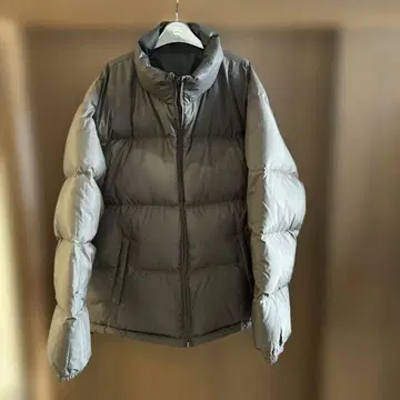 남성용 다운 자켓 유니클로 블랙 리버서블 L