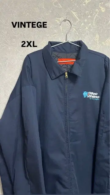 빈티지 90s 자수 로고 기업 US 구제 의류 오버 사이즈 워크 자켓